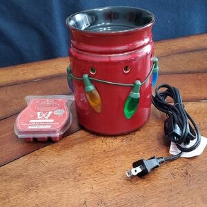 Scentsy Warmer “Holiday Lights” Retired Christmas Wax Warmer